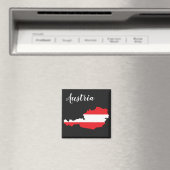 オーストリア国旗の地図 マグネット (インサイチュ (食洗機))