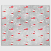 オーストリア国旗の地図 ラッピングペーパー (フラット)