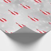 オーストリア国旗の地図 ラッピングペーパー (角)