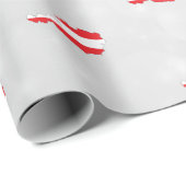 オーストリア国旗の地図 ラッピングペーパー (ロールコーナー)