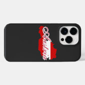 オーストリア国旗の地図 iPhoneケース (裏面横)