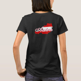 オーストリア国旗の地図 Tシャツ