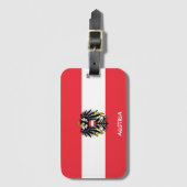 オーストリア国旗の愛国心 ラゲッジタグ (正面縦)