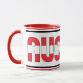 オーストリア国旗の愛国的なコーヒーマグ マグカップ (左)
