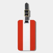 オーストリア国旗の簡単ID ラゲッジタグ (正面縦)
