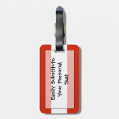 オーストリア国旗の簡単ID ラゲッジタグ (裏面縦)