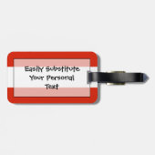 オーストリア国旗の簡単ID ラゲッジタグ (裏面横)