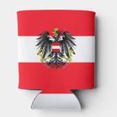 オーストリア国旗の紋章 缶クーラー (裏面)