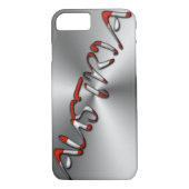 オーストリア国旗の色タイポグラフィシルバーグレー Case-Mate iPhoneケース (裏面)