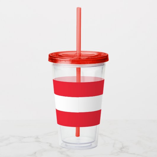 オーストリア国旗を持つ愛国的なアクリルタンブラー アクリルタンブラー (右)