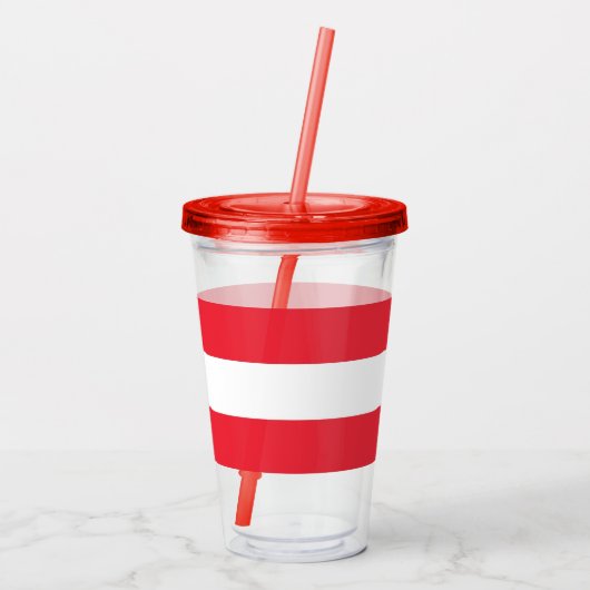 オーストリア国旗を持つ愛国的なアクリルタンブラー アクリルタンブラー (裏面)