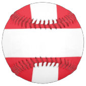 オーストリア国旗を持つ愛国的なソフトボール ソフトボール (正面)