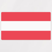 オーストリア国旗を持つ愛国的ラベル ラベル (デザイン1)