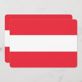 オーストリア国旗を持つ愛国的招待状 招待状 (正面/裏面)