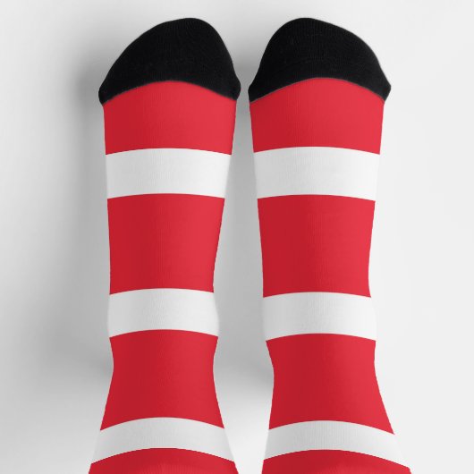 オーストリア国旗を持つ男性クルーのソックス。 ソックス (上部)