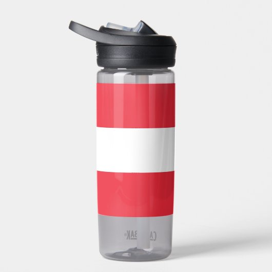 オーストリア国旗を掲げたウォーターボトル ウォーターボトル (右面)