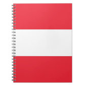オーストリア国旗を掲げたノートブック ノートブック (正面)