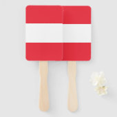 オーストリア国旗を掲げたハンドファンのセット ハンドファン (正面&裏面)