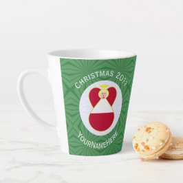 オーストリア国旗エンジェルクリスマスプレゼント用パーソナライズ カフェラテマグ