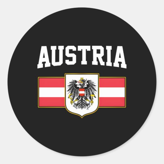オーストリア国旗オーストリアオステルライヒ ラウンドシール (正面)