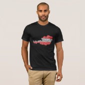 オーストリア国旗カラーマップTシャツ Tシャツ (正面フル)