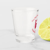 オーストリア国旗ハートラブ 赤 個人名入れ文字 ショットグラス (左)