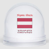 オーストリア国旗パーソナライズされた赤 (正面)