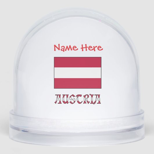 オーストリア国旗パーソナライズされた赤 (正面)