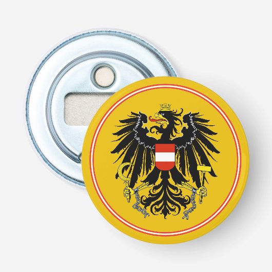 オーストリア国旗ボトルオープナー、オーストリアのエンブレム/パーティー 栓抜き (正面)