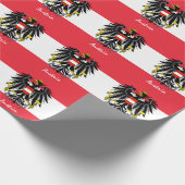 オーストリア国旗、イーグル、オーストリアの贈り物/スポーツファン ラッピングペーパー (角)