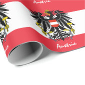 オーストリア国旗、イーグル、オーストリアの贈り物/スポーツファン ラッピングペーパー (ロールコーナー)