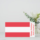 オーストリア国旗、オーストリアからのハッピーホリデー シーズンカード (スタンド正面)