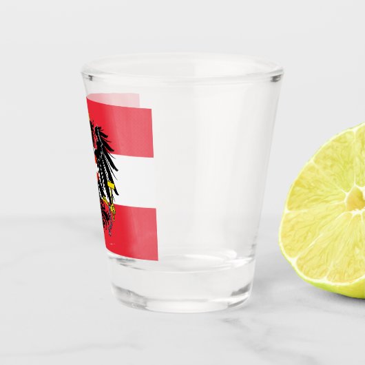 オーストリア国旗&オーストリアの国の愛国者/スポーツ ショットグラス (右)