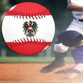 オーストリア国旗&オーストリアスポーツ/野球ボール 野球ボール