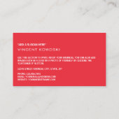 オーストリア国旗、オーストリア国旗 名刺 (裏面)