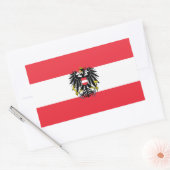 オーストリア国旗/オーストリア国旗 長方形シール (封筒)