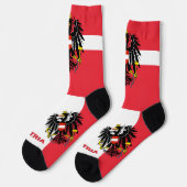 オーストリア国旗、オーストリ地球に優しア ソックス (左)