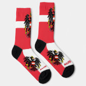 オーストリア国旗、オーストリ地球に優しア ソックス (右)