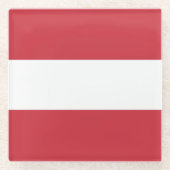 オーストリア国旗 ガラスコースター (正面)