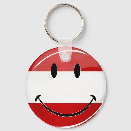 オーストリア国旗 キーホルダー (正面)