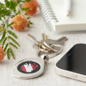 オーストリア国旗 キーホルダー (側面)