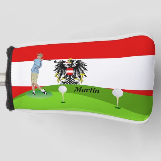 オーストリア国旗 ゴルフヘッドカバー (正面)