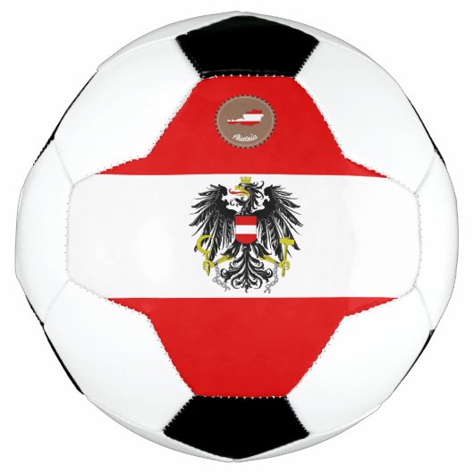 オーストリア国旗 サッカーボール (正面)