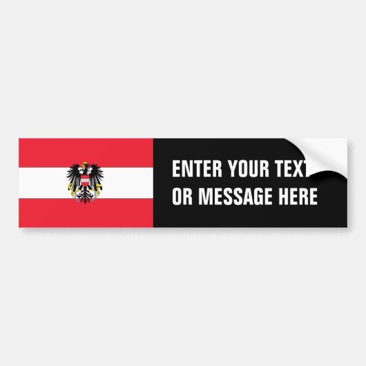 オーストリア国旗 バンパーステッカー (正面)