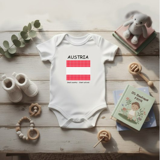 オーストリア国旗 ベビーボディスーツ