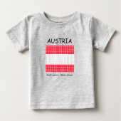 オーストリア国旗 ベビーTシャツ (正面)