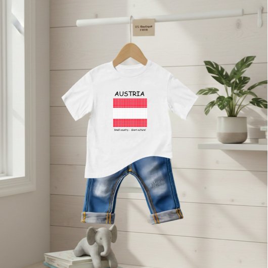 オーストリア国旗 ベビーTシャツ