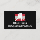 オーストリア国旗、ホッケープレーヤー、ホッケーコーチの写真 名刺 (正面)