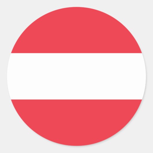 オーストリア国旗 ラウンドシール (正面)