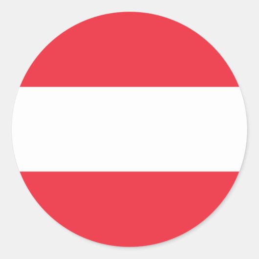 オーストリア国旗 ラウンドシール (正面)